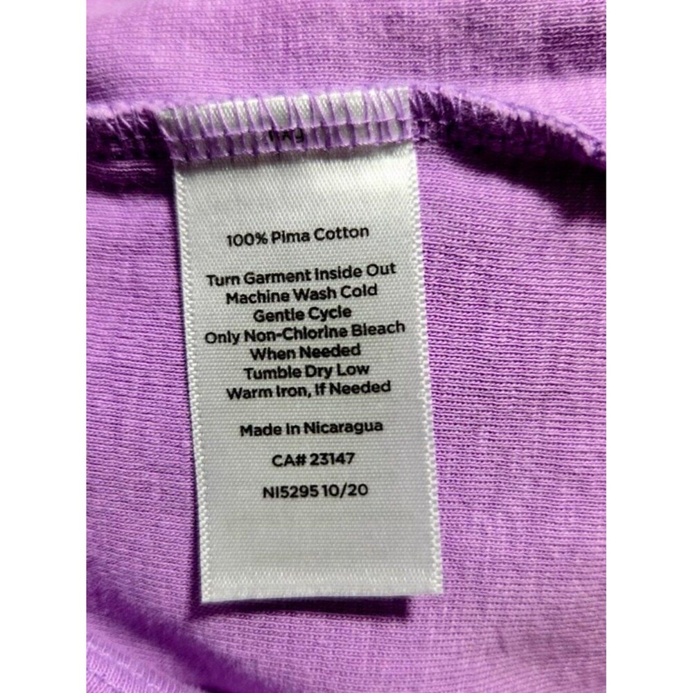 Talbots Women's  Light Purple Shade 3/4 Sleeve 100% Pima Cotton Knit Top Size: S - Picture 10 of 11